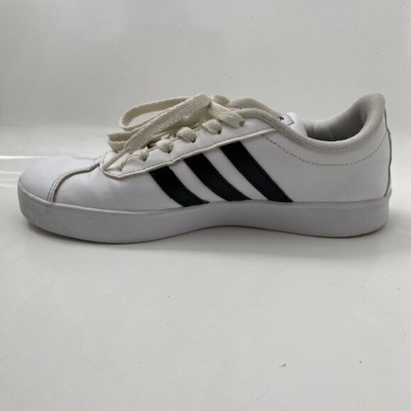ADIDAS VL Court 2.0 Cloud White Leather Sneaker Tennis Shoes Sz 6 - Picture 8 of 13